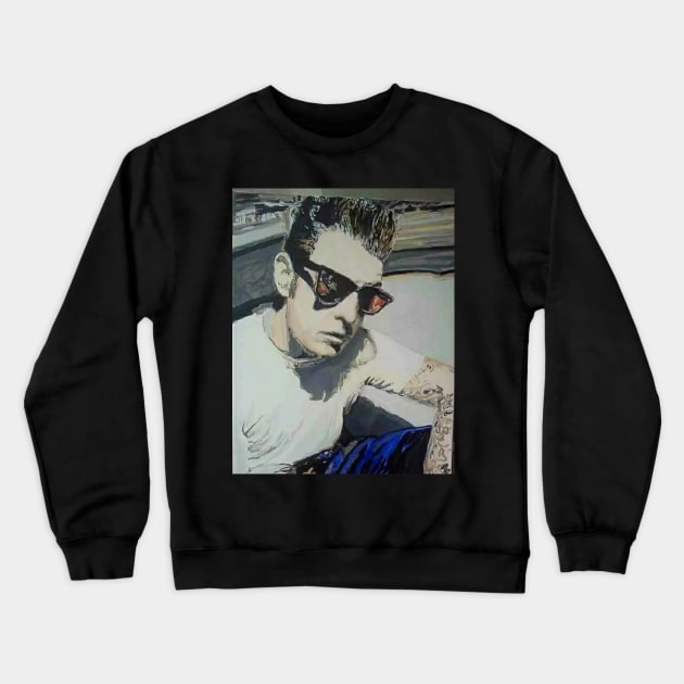 Mike Ness Crewneck Sweatshirt by Mike Nesloney Art